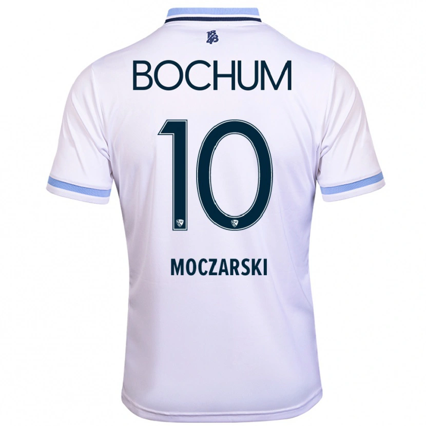 Danxen Niño Camiseta Anna Moczarski #10 Blanco Azul Cielo 2ª Equipación 2025/26 La Camisa México