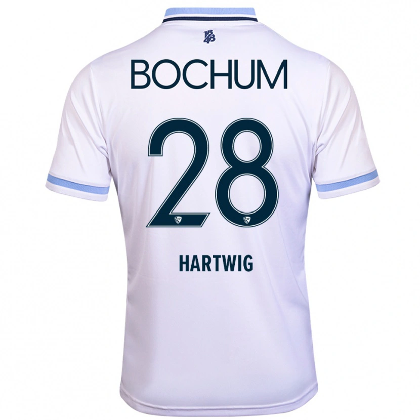 Danxen Niño Camiseta Luis Hartwig #28 Blanco Azul Cielo 2ª Equipación 2025/26 La Camisa México