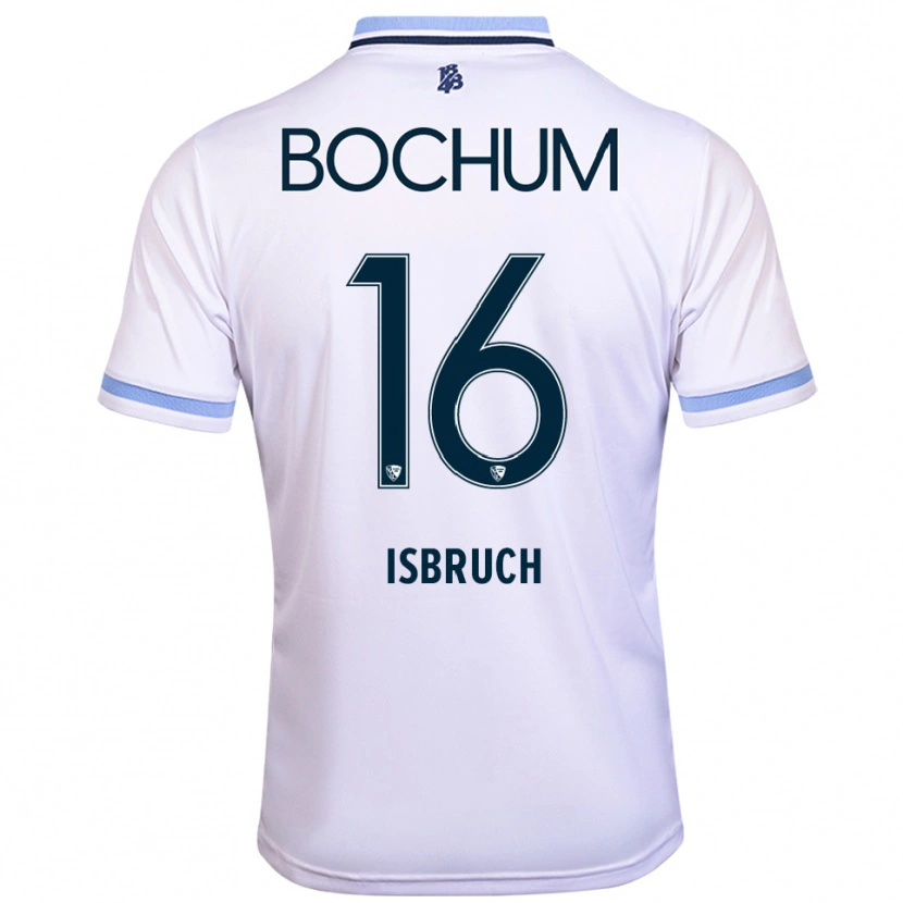 Danxen Niño Camiseta Lasse Isbruch #16 Blanco Azul Cielo 2ª Equipación 2025/26 La Camisa México