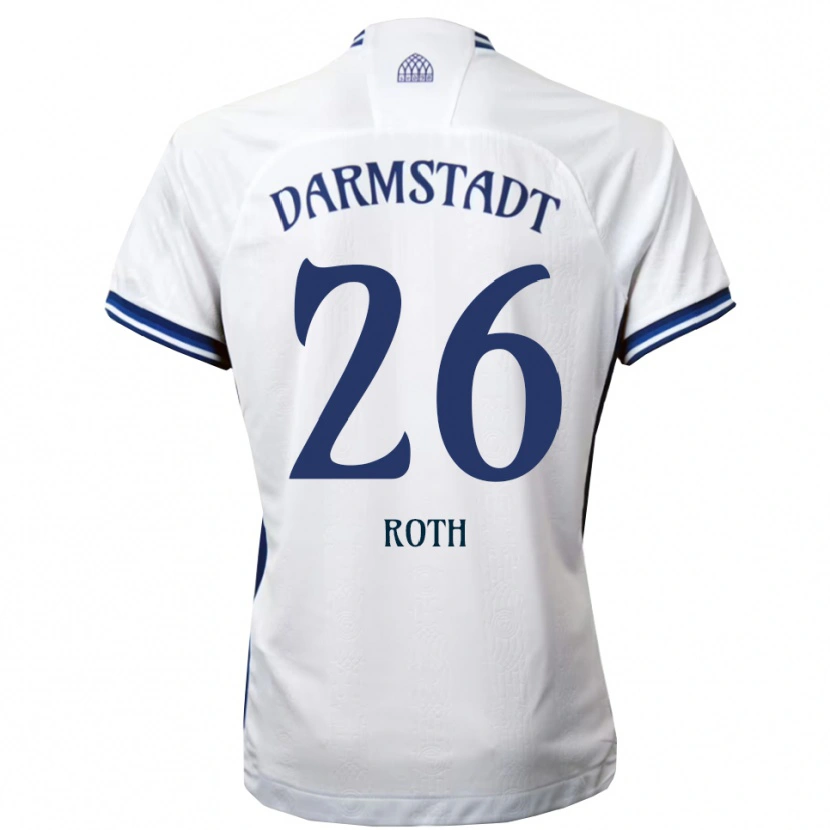 Danxen Niño Camiseta Maximilian Roth #26 Blanco Azul 2ª Equipación 2025/26 La Camisa México