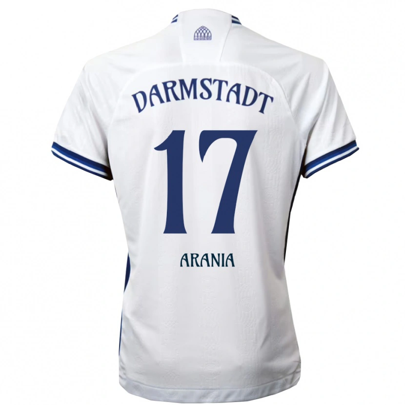 Danxen Niño Camiseta Asaf Arania #17 Blanco Azul 2ª Equipación 2025/26 La Camisa México