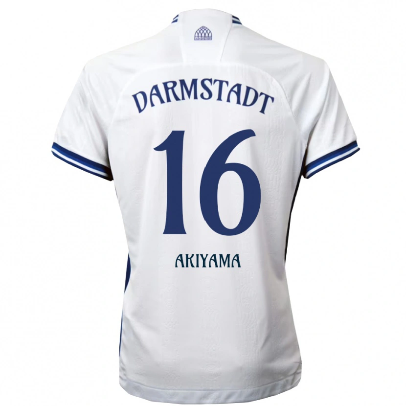 Danxen Niño Camiseta Hiroki Akiyama #16 Blanco Azul 2ª Equipación 2025/26 La Camisa México