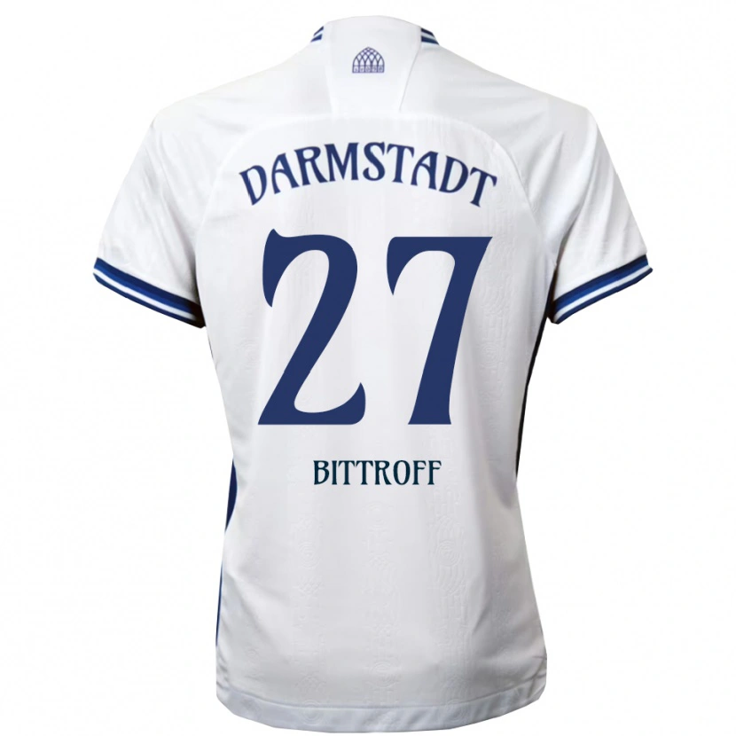Danxen Niño Camiseta Maurice Bittroff #27 Blanco Azul 2ª Equipación 2025/26 La Camisa México