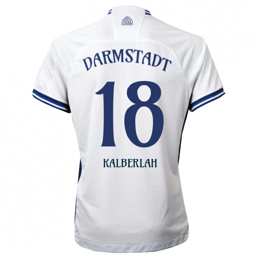 Danxen Niño Camiseta Simon Kalberlah #18 Blanco Azul 2ª Equipación 2025/26 La Camisa México