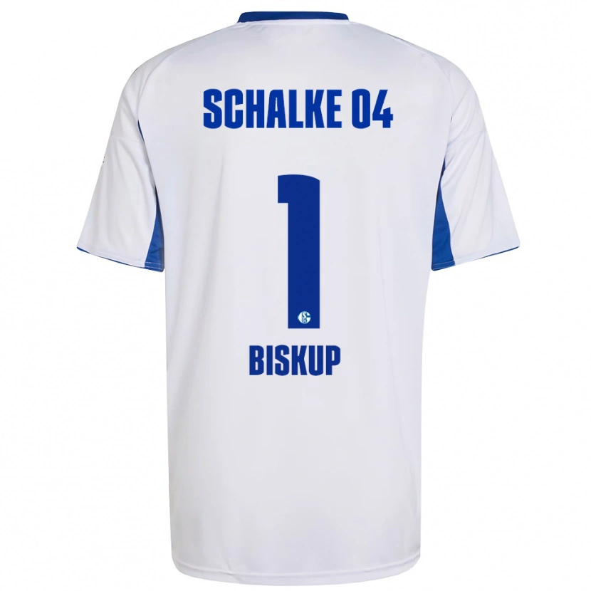 Danxen Niño Camiseta Marcell Biskup #1 Blanco Azul 2ª Equipación 2025/26 La Camisa México
