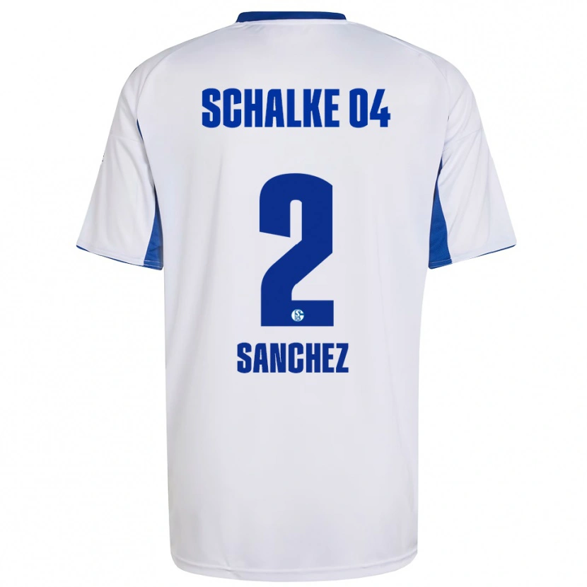 Danxen Niño Camiseta Felipe Sánchez #2 Blanco Azul 2ª Equipación 2025/26 La Camisa México
