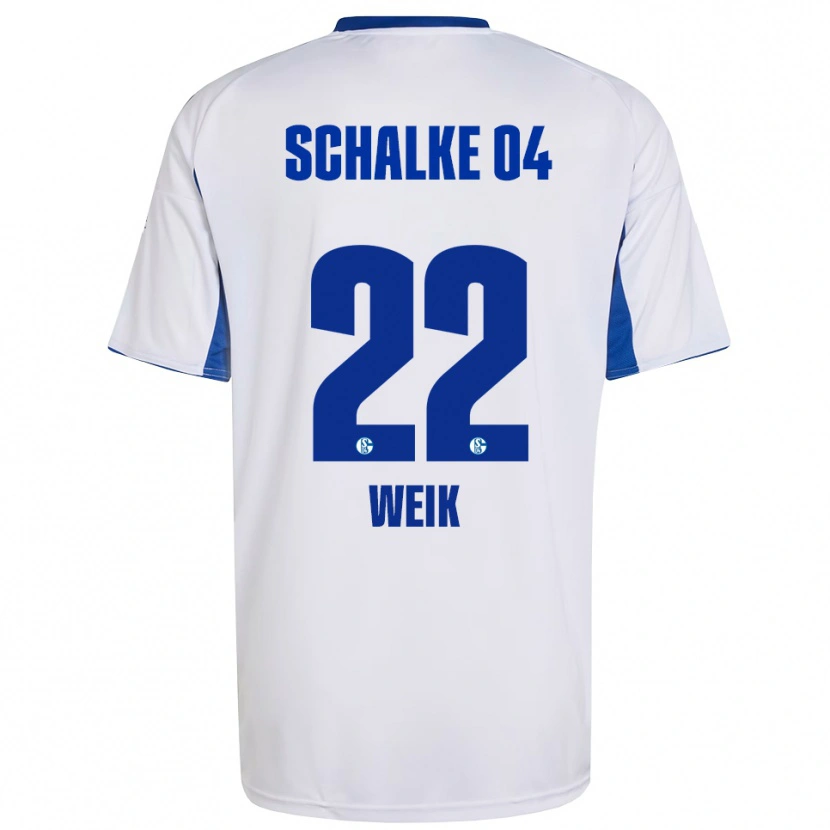Danxen Niño Camiseta Linus Weik #22 Blanco Azul 2ª Equipación 2025/26 La Camisa México