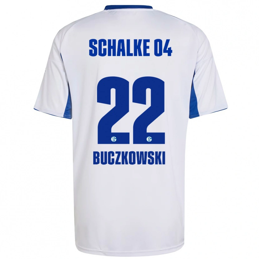 Danxen Niño Camiseta Philip Buczkowski #22 Blanco Azul 2ª Equipación 2025/26 La Camisa México