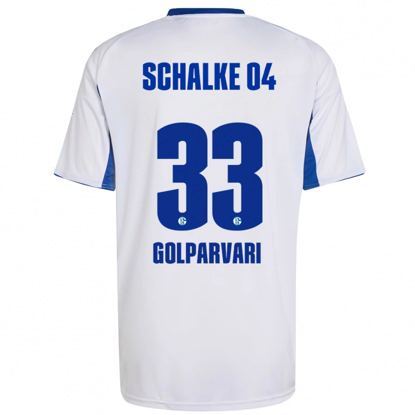 Danxen Niño Camiseta Tara Golparvari #33 Blanco Azul 2ª Equipación 2025/26 La Camisa México