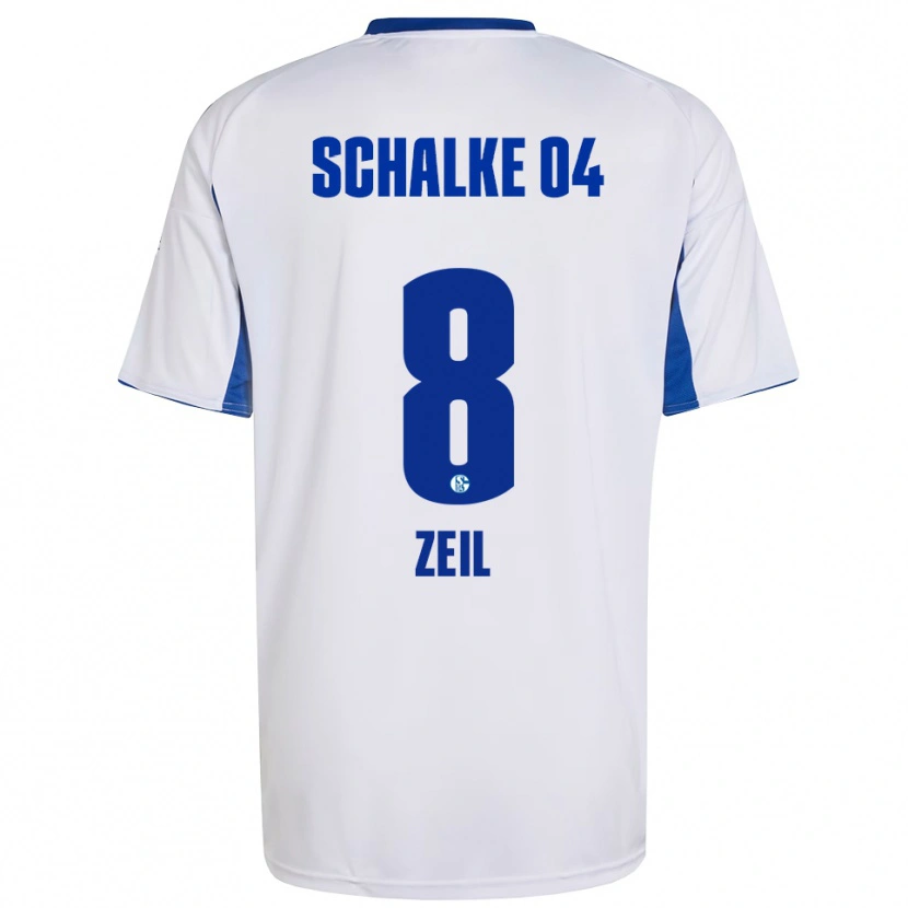 Danxen Niño Camiseta Emil Zeil #8 Blanco Azul 2ª Equipación 2025/26 La Camisa México