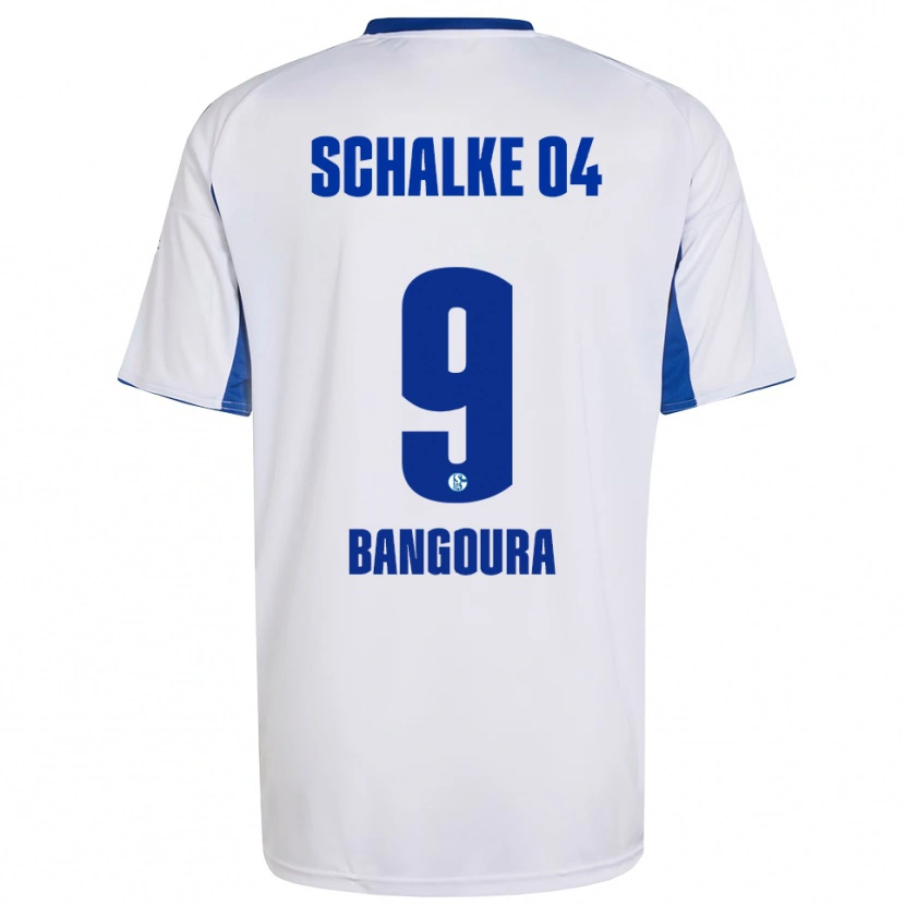 Danxen Niño Camiseta Aboubacar Bangoura #9 Blanco Azul 2ª Equipación 2025/26 La Camisa México