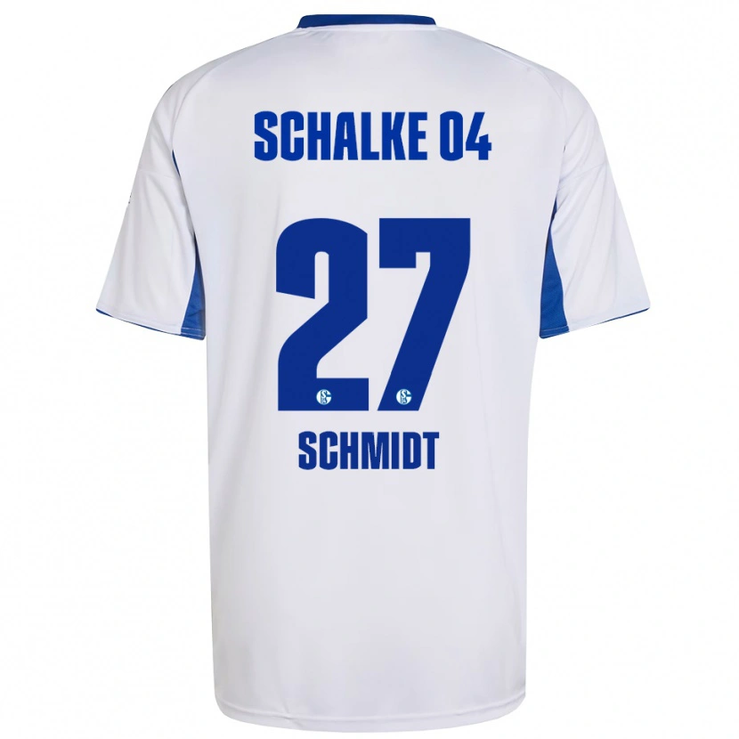 Danxen Niño Camiseta Tim Schmidt #27 Blanco Azul 2ª Equipación 2025/26 La Camisa México