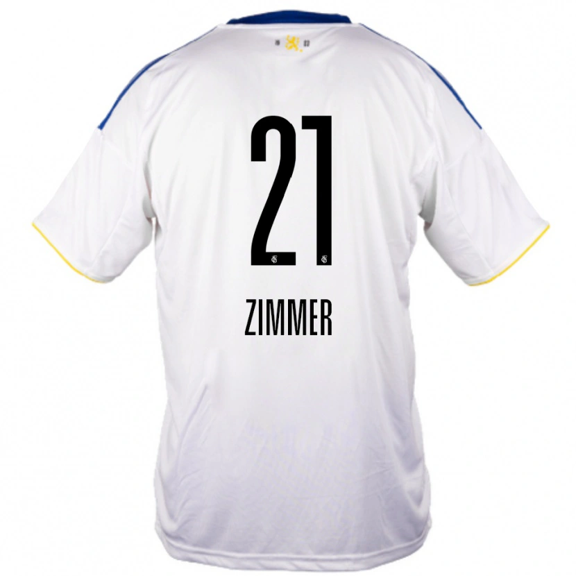 Danxen Niño Camiseta Marvin Zimmer #21 Blanco Azul Amarillo 2ª Equipación 2025/26 La Camisa México
