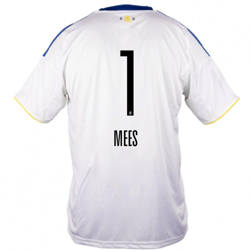 Danxen Niño Camiseta Alexander Mees #1 Blanco Azul Amarillo 2ª Equipación 2025/26 La Camisa México