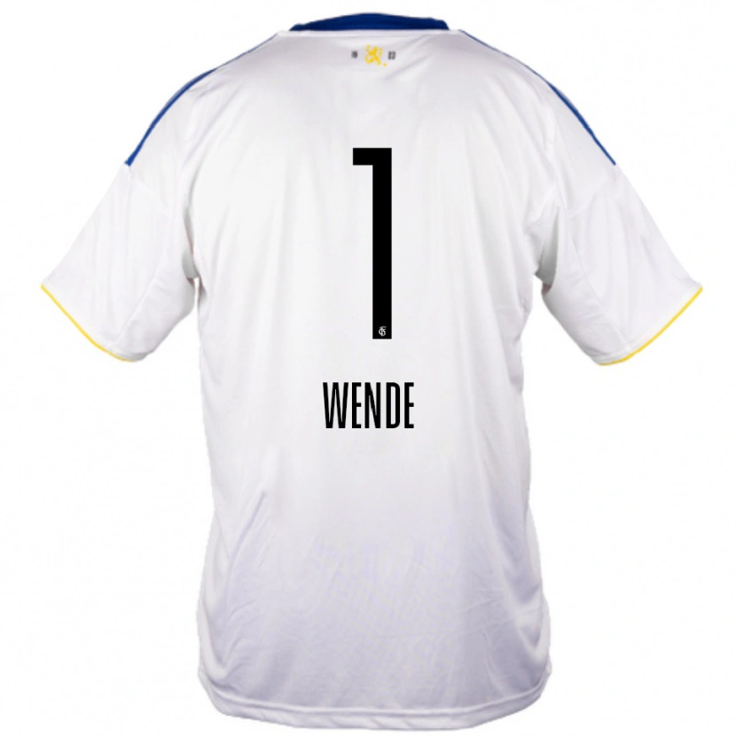 Danxen Niño Camiseta Johanna Wende #1 Blanco Azul Amarillo 2ª Equipación 2025/26 La Camisa México
