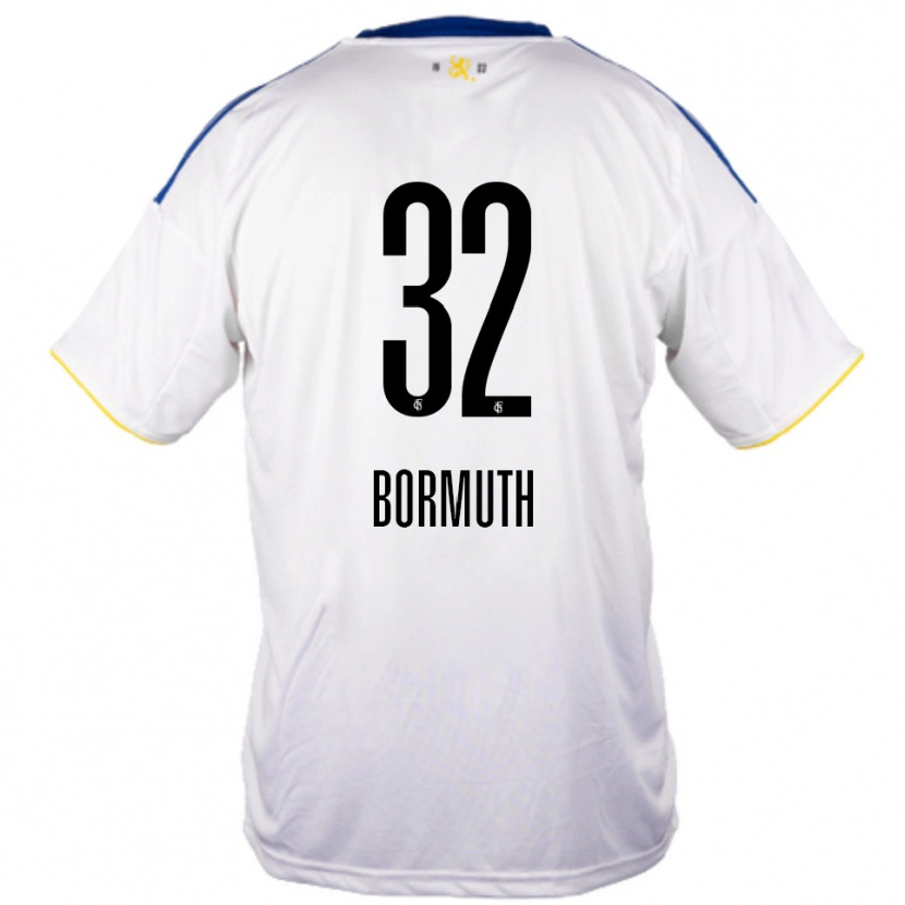 Danxen Niño Camiseta Robin Bormuth #32 Blanco Azul Amarillo 2ª Equipación 2025/26 La Camisa México