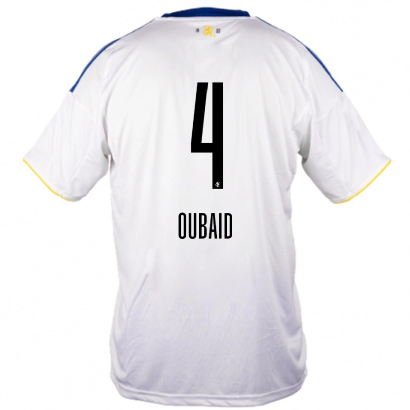 Danxen Niño Camiseta Obeida Oubaid #4 Blanco Azul Amarillo 2ª Equipación 2025/26 La Camisa México