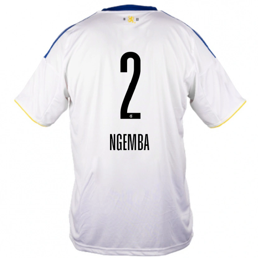 Danxen Niño Camiseta Dejan Ngemba #2 Blanco Azul Amarillo 2ª Equipación 2025/26 La Camisa México
