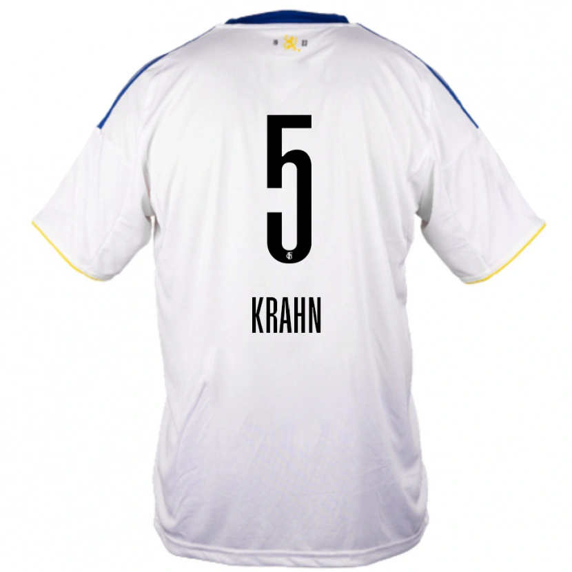 Danxen Niño Camiseta Elijah Krahn #5 Blanco Azul Amarillo 2ª Equipación 2025/26 La Camisa México