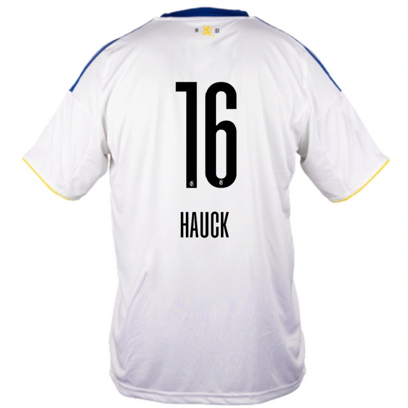 Danxen Niño Camiseta Kristin Hauck #16 Blanco Azul Amarillo 2ª Equipación 2025/26 La Camisa México