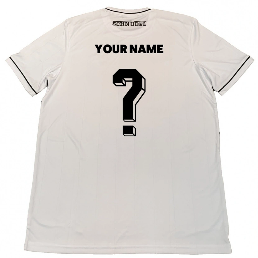 Danxen Niño Camiseta Su Nombre #0 Blanco Negro 2ª Equipación 2025/26 La Camisa México