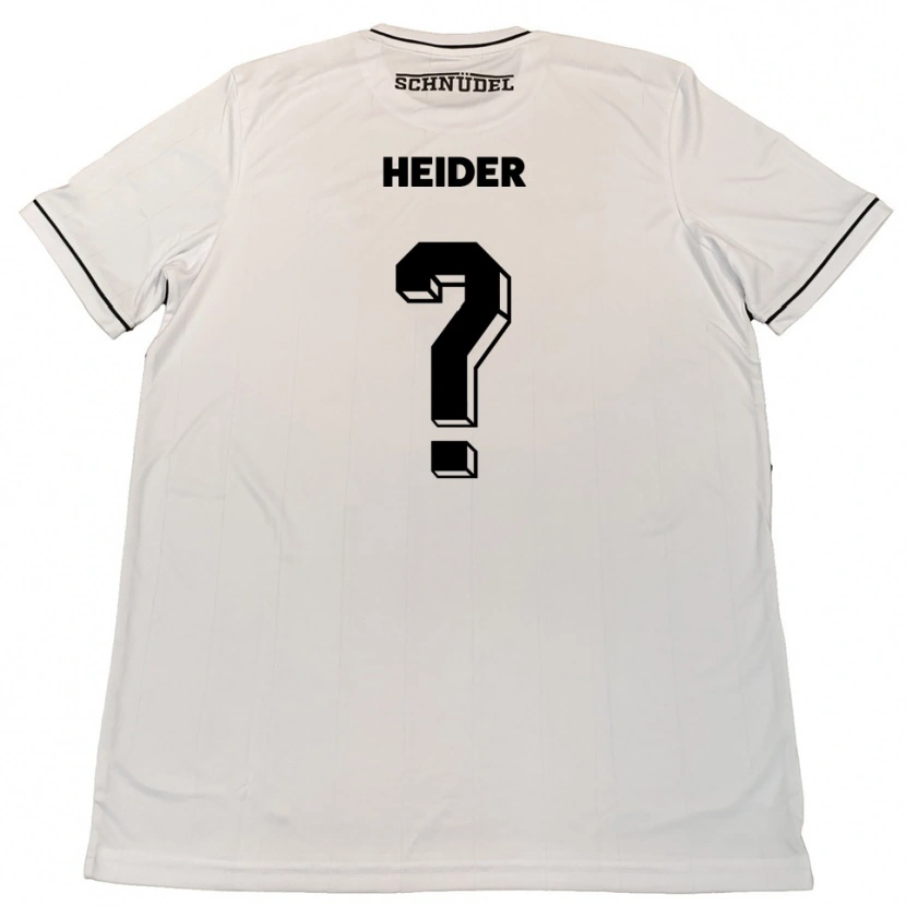 Danxen Niño Camiseta Antonia Heider #0 Blanco Negro 2ª Equipación 2025/26 La Camisa México