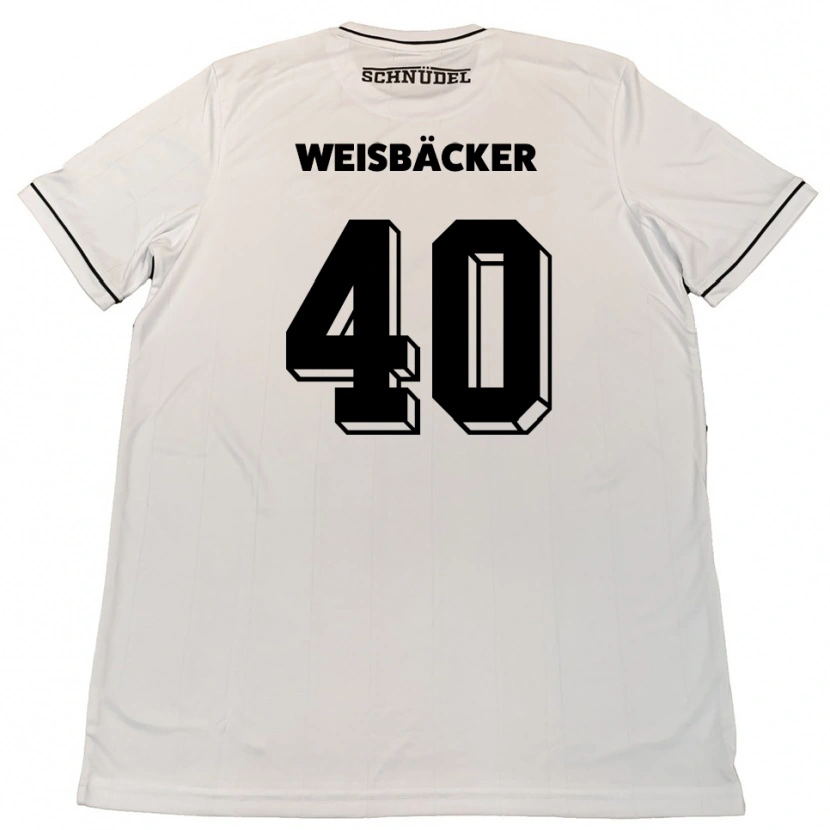 Danxen Niño Camiseta Maximilian Weisbäcker #40 Blanco Negro 2ª Equipación 2025/26 La Camisa México