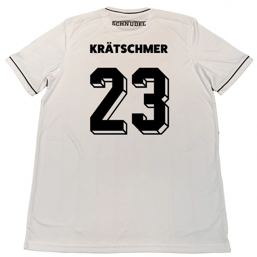 Danxen Niño Camiseta Pius Krätschmer #23 Blanco Negro 2ª Equipación 2025/26 La Camisa México