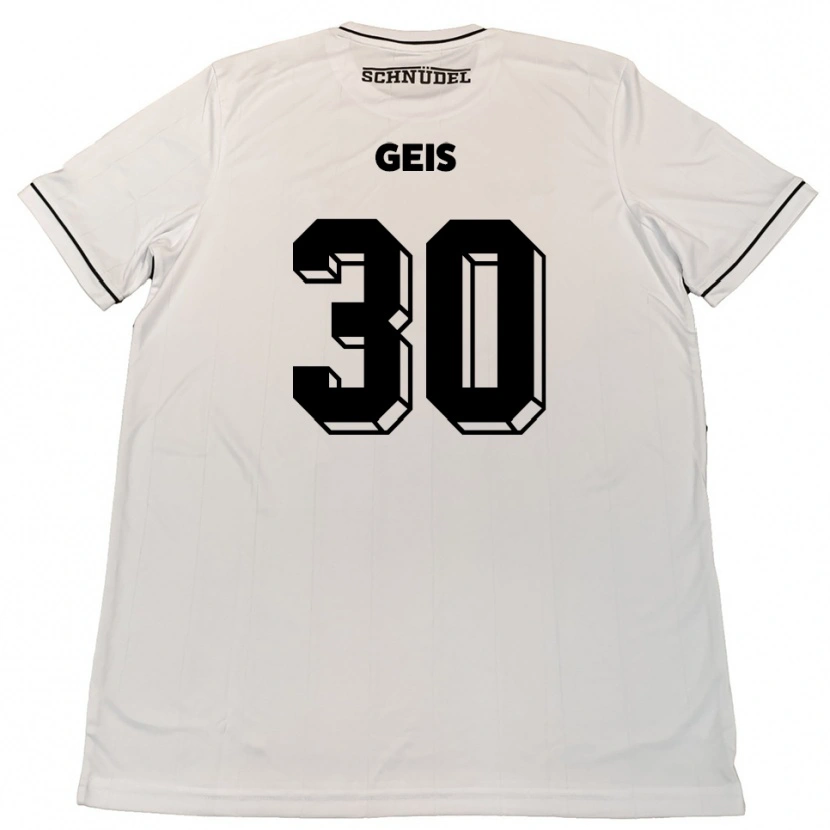 Danxen Niño Camiseta Johannes Geis #30 Blanco Negro 2ª Equipación 2025/26 La Camisa México