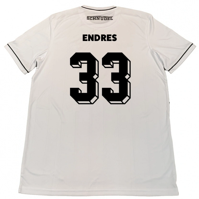 Danxen Niño Camiseta Joshua Endres #33 Blanco Negro 2ª Equipación 2025/26 La Camisa México