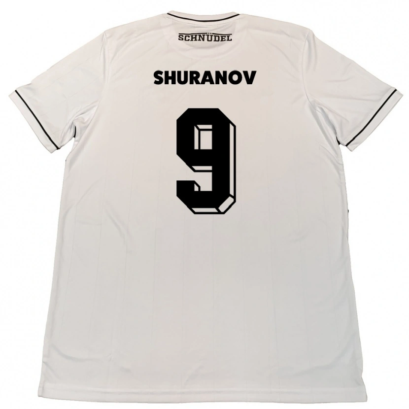 Danxen Niño Camiseta Erik Shuranov #9 Blanco Negro 2ª Equipación 2025/26 La Camisa México