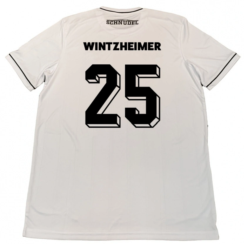 Danxen Niño Camiseta Manuel Wintzheimer #25 Blanco Negro 2ª Equipación 2025/26 La Camisa México