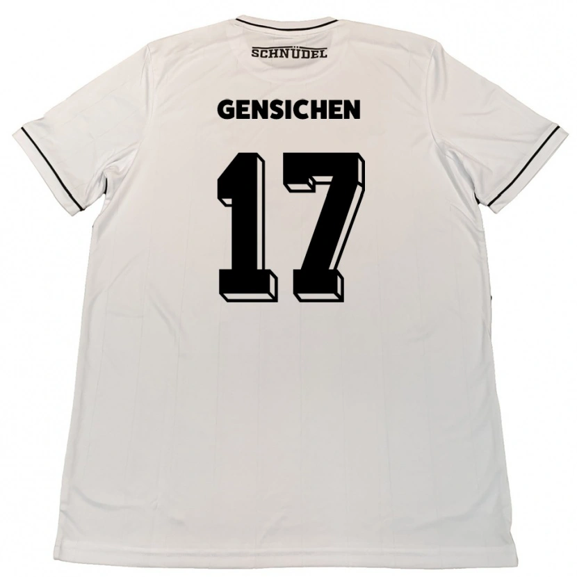 Danxen Niño Camiseta Tim Gensichen #17 Blanco Negro 2ª Equipación 2025/26 La Camisa México