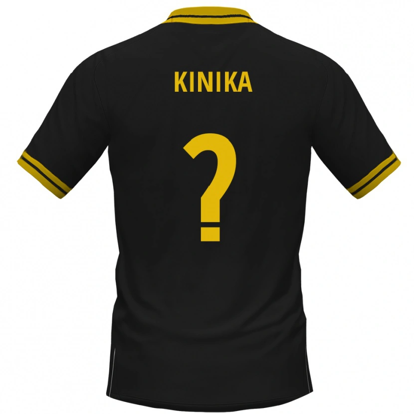 Danxen Niño Camiseta Darryl Kinika #0 Negro Amarillo 2ª Equipación 2025/26 La Camisa México