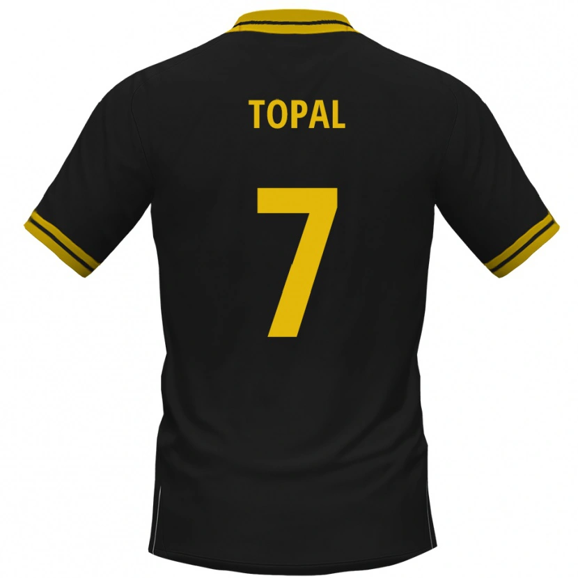 Danxen Niño Camiseta Sidar Topal #7 Negro Amarillo 2ª Equipación 2025/26 La Camisa México