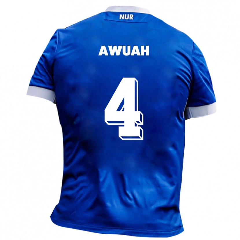 Danxen Niño Camiseta Joel Awuah #4 Azul Blanco 2ª Equipación 2025/26 La Camisa México