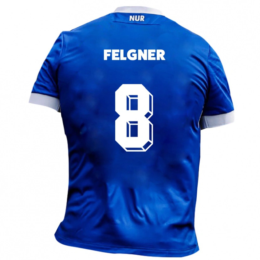 Danxen Niño Camiseta Leon-Paul Felgner #8 Azul Blanco 2ª Equipación 2025/26 La Camisa México