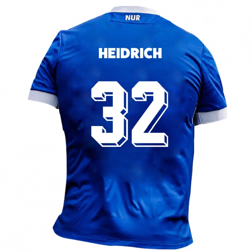 Danxen Niño Camiseta Finn Heidrich #32 Azul Blanco 2ª Equipación 2025/26 La Camisa México