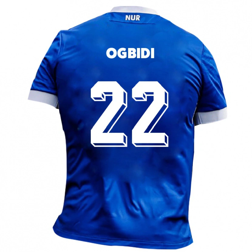 Danxen Niño Camiseta Theo Ogbidi #22 Azul Blanco 2ª Equipación 2025/26 La Camisa México