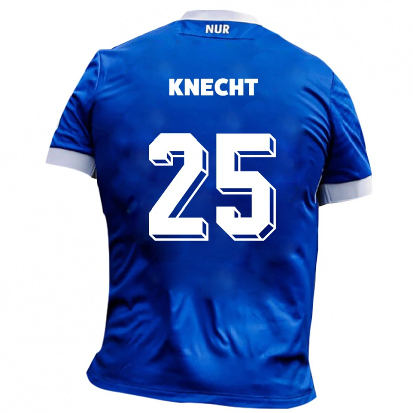 Danxen Niño Camiseta Silas Knecht #25 Azul Blanco 2ª Equipación 2025/26 La Camisa México