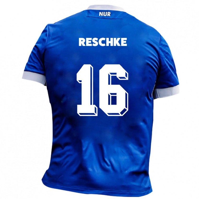 Danxen Niño Camiseta Aaron Reschke #16 Azul Blanco 2ª Equipación 2025/26 La Camisa México