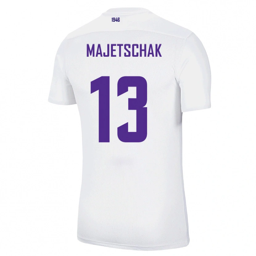 Danxen Niño Camiseta Erik Majetschak #13 Blanco Verde 2ª Equipación 2025/26 La Camisa México