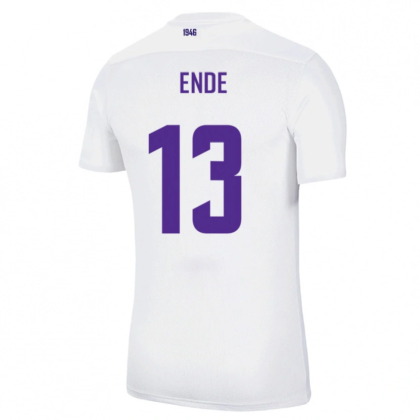 Danxen Niño Camiseta Oskar Ende #13 Blanco Verde 2ª Equipación 2025/26 La Camisa México