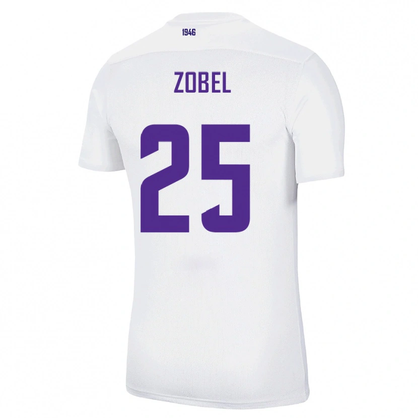 Danxen Niño Camiseta Tristan Zobel #25 Blanco Verde 2ª Equipación 2025/26 La Camisa México