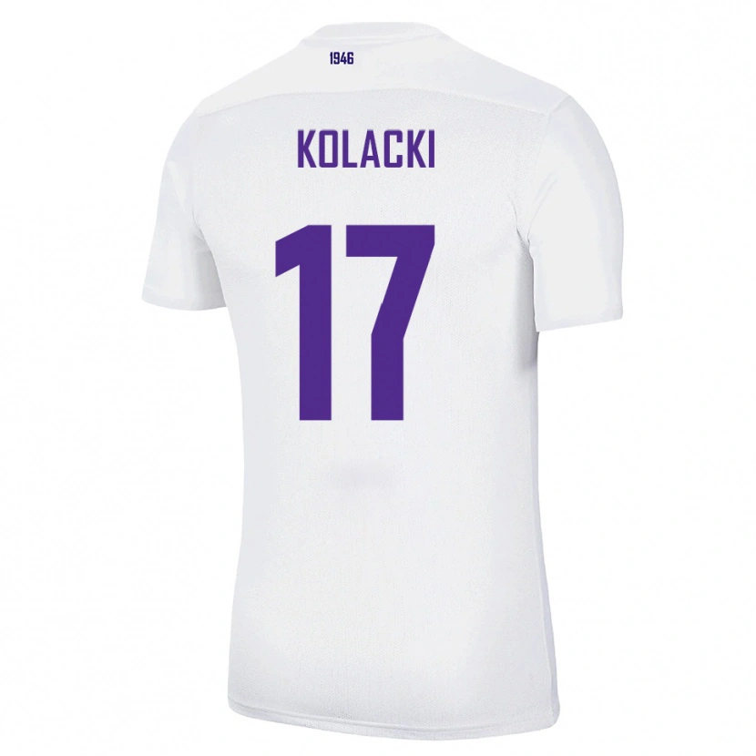 Danxen Niño Camiseta Dawid Kolacki #17 Blanco Verde 2ª Equipación 2025/26 La Camisa México