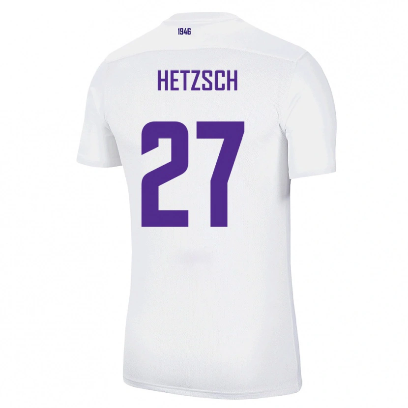 Danxen Niño Camiseta Finn Hetzsch #27 Blanco Verde 2ª Equipación 2025/26 La Camisa México