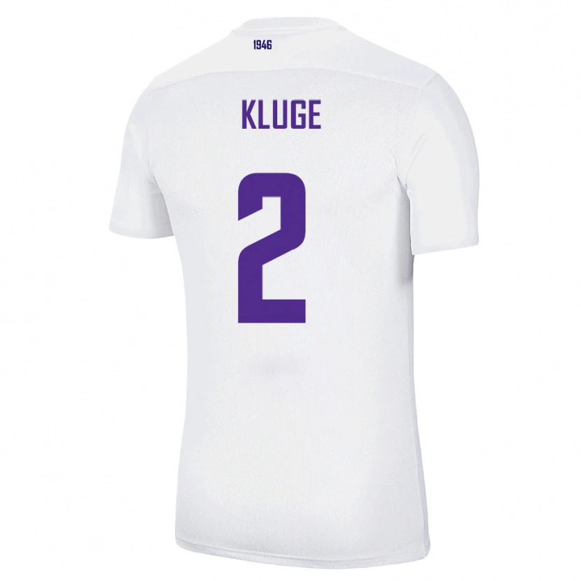 Danxen Niño Camiseta Maximilian Kluge #2 Blanco Verde 2ª Equipación 2025/26 La Camisa México