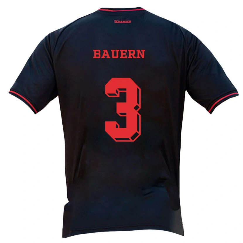 Danxen Niño Camiseta Katharina Bauern #3 Negro Rojo Blanco 2ª Equipación 2025/26 La Camisa México