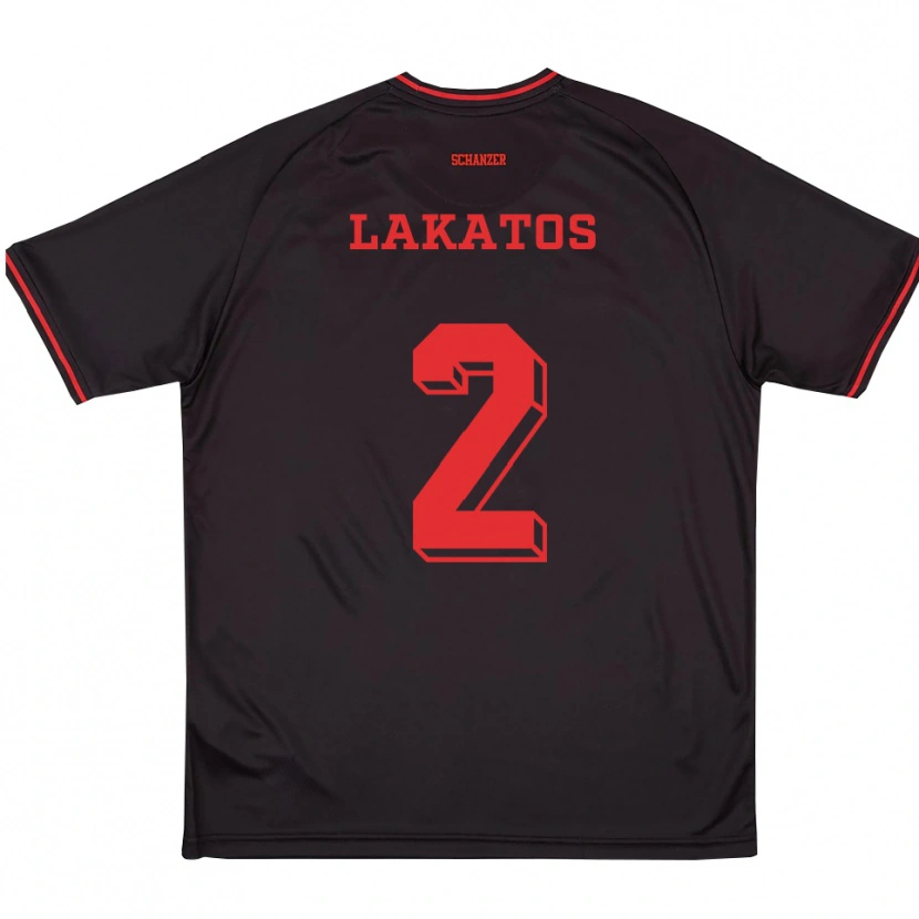 Danxen Niño Camiseta Noel Lakatos #2 Negro Rojo Blanco 2ª Equipación 2025/26 La Camisa México