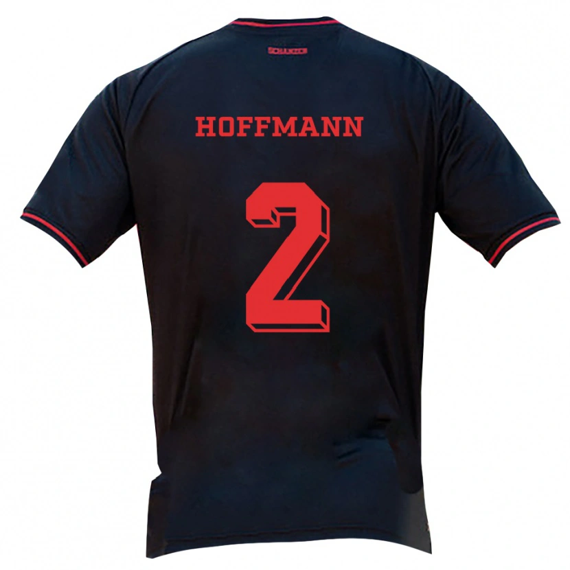 Danxen Niño Camiseta Tim Hoffmann #2 Negro Rojo Blanco 2ª Equipación 2025/26 La Camisa México